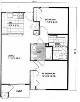 2 Bed 1 Bath